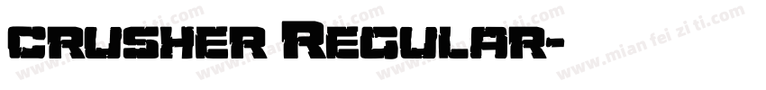crusher Regular字体转换